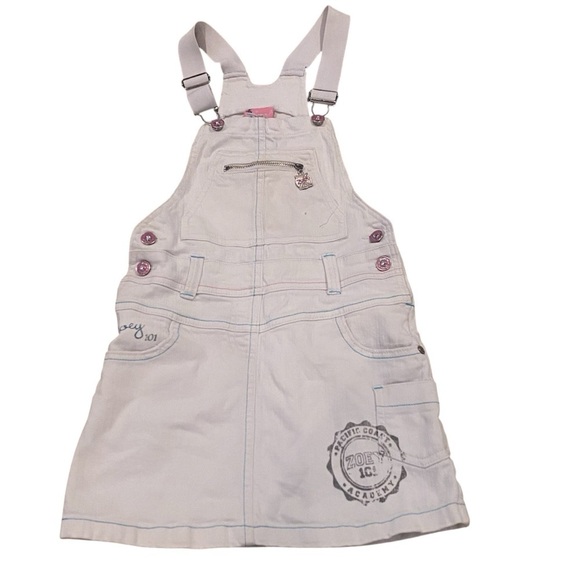 zoey 101 Other - Zoey 101 Girls Overall Small Jumper Y2K Summer Clothing White Denim Dress Kids